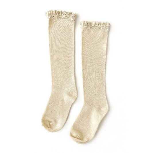 Vanilla Lace Top Knee Highs: 1.5-3Y