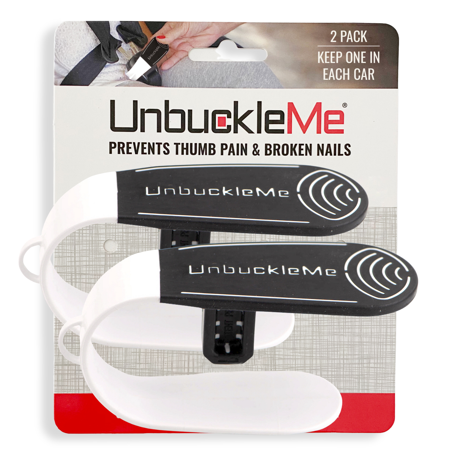 UnbuckleMe Car Seat Buckle Release Tool: Strawberry Red