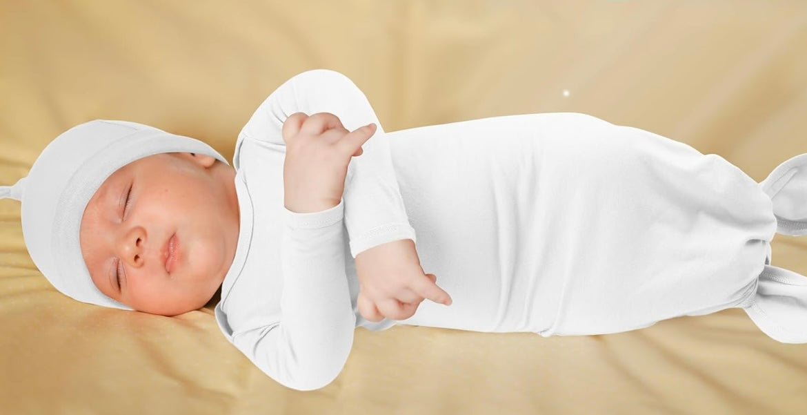 Newborn Knotted Gown and Cap