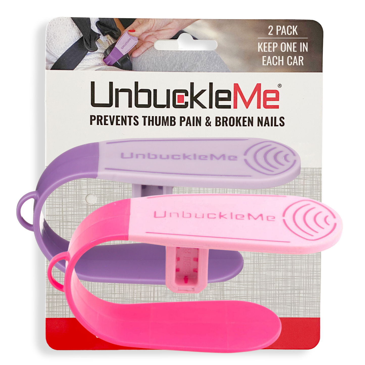 UnbuckleMe Car Seat Buckle Release Tool: Strawberry Red