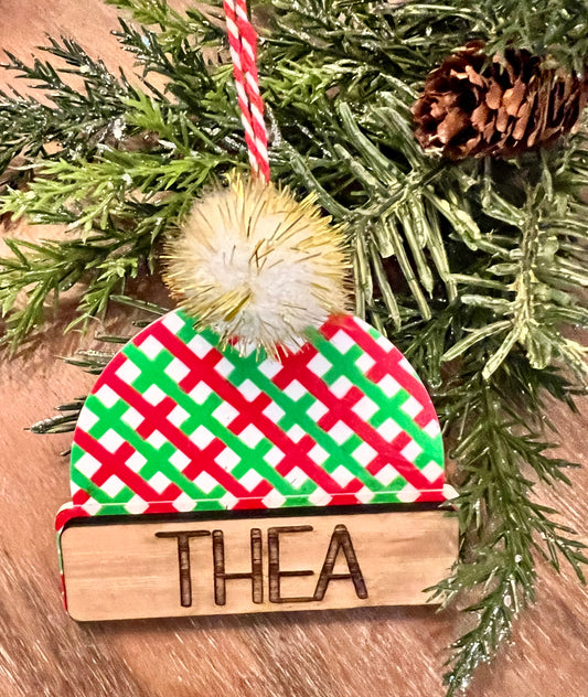 Personalized Hat Ornament