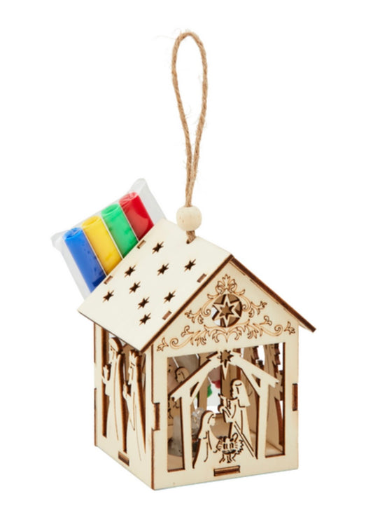 The Color-Me Light-Up Nativity Ornament