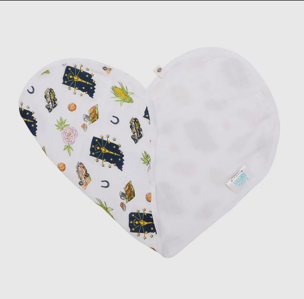 Indiana 2 in 1 Burp Cloth and Bib