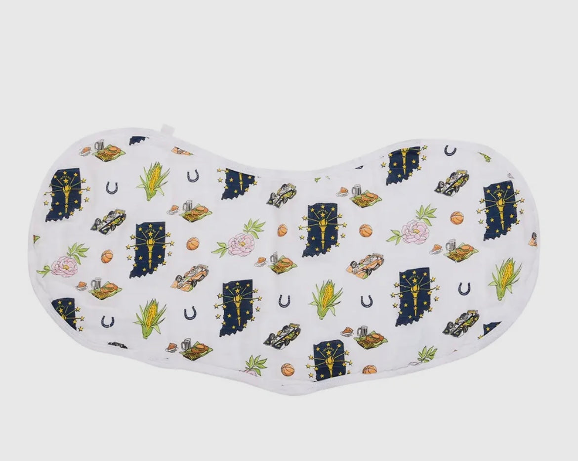 Indiana 2 in 1 Burp Cloth and Bib