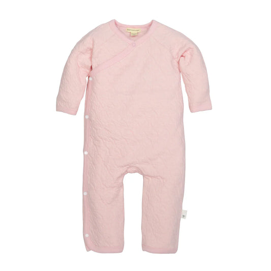 QUILTED BEE ORGANIC WRAP FRONT BABY JUMPSUIT