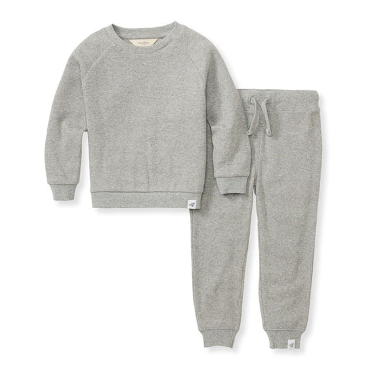 ORGANIC COTTON BOY THERMAL TOP AND PANTS SET