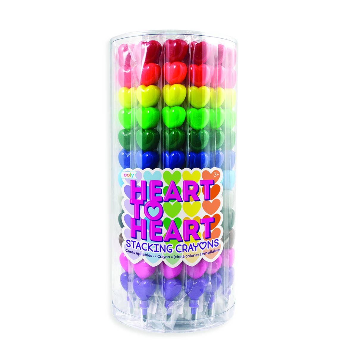 Heart to Heart Stacking Crayons - Tub of 24