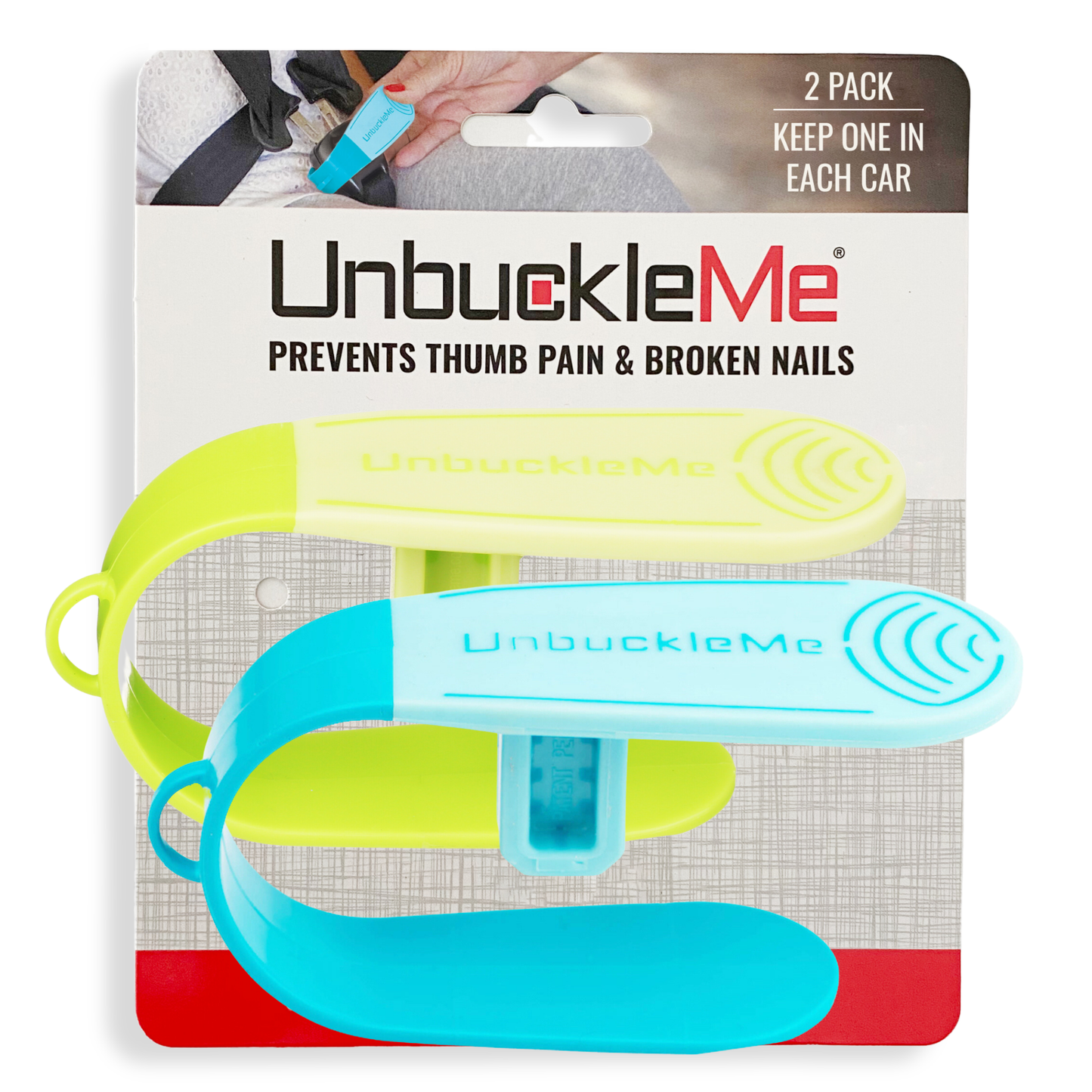 UnbuckleMe Car Seat Buckle Release Tool: Strawberry Red