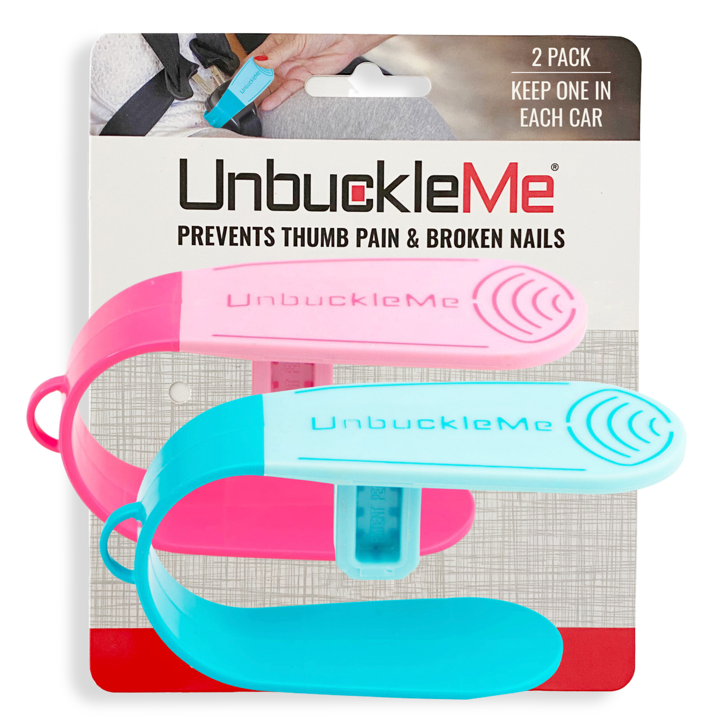 UnbuckleMe Car Seat Buckle Release Tool: Strawberry Red